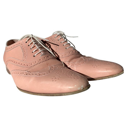 Santoni Lace-up shoes Leather in Nude