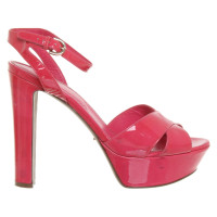 Sergio Rossi Sandales en Cuir verni en Rose/pink