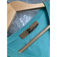 John Galliano Top Cashmere in Turquoise