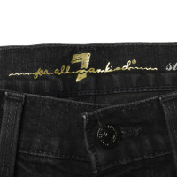 7 For All Mankind Jeans "Straight Leg" in Schwarz