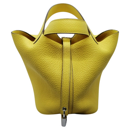 Hermès Picotin Lock PM 18 aus Leder in Gelb