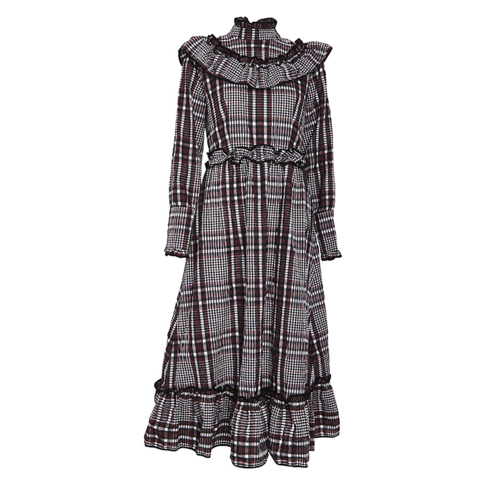 Ganni Dress with checked pattern