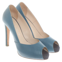 Lella Baldi Pumps/Peeptoes aus Leder in Blau