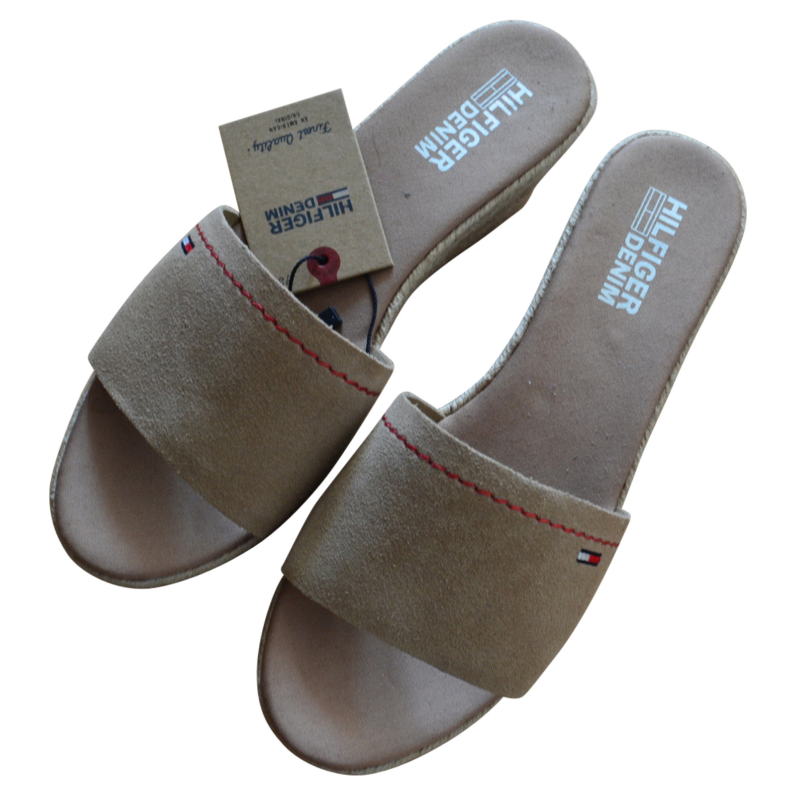 Tommy Hilfiger Sandals Suede in Beige - Second Hand Tommy Hilfiger Sandals  Suede in Beige buy used for 59€ (5970136)