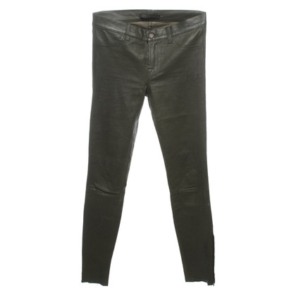 J Brand Trousers Leather in Green