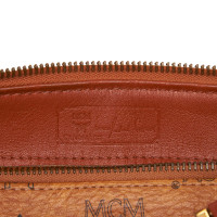 Mcm Visetos Leather Boston Bag