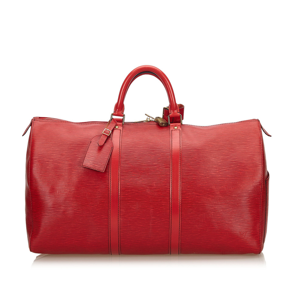 Louis Vuitton Keepall 50 in Pelle in Rosso