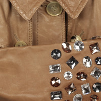 Burberry Prorsum Leather coat with semi-precious stones