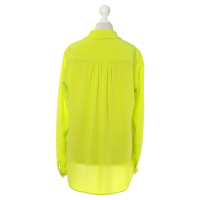 Diane Von Furstenberg Blusa in seta a neon verde