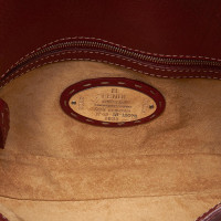 Fendi Baguette Bag Micro in Pelle in Rosso
