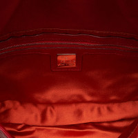 Fendi Baguette Bag Micro en Cuir en Rouge
