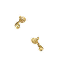Chanel Gold-Tone Clip On Drop Earrings