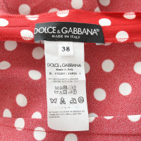 Dolce & Gabbana Bluse in Rot/Weiß