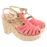 K Jacques  Sandals in coral red