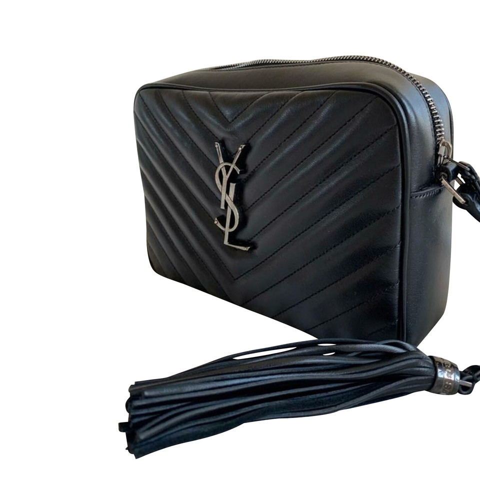 Saint Laurent Lou Camera Bag aus Leder in Schwarz