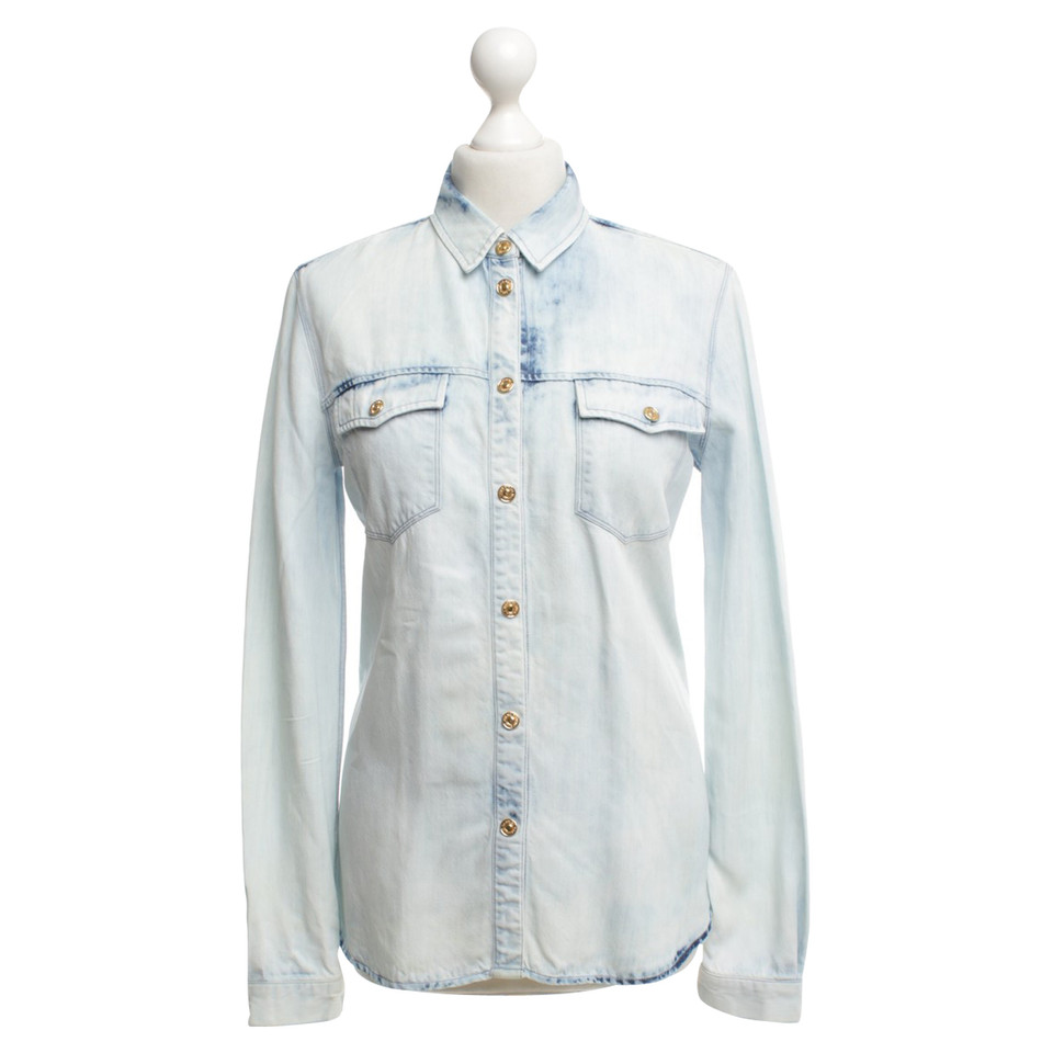 7 For All Mankind Jean blouse en bleu pâle