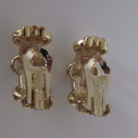 Christian Dior Gold colored ear clips