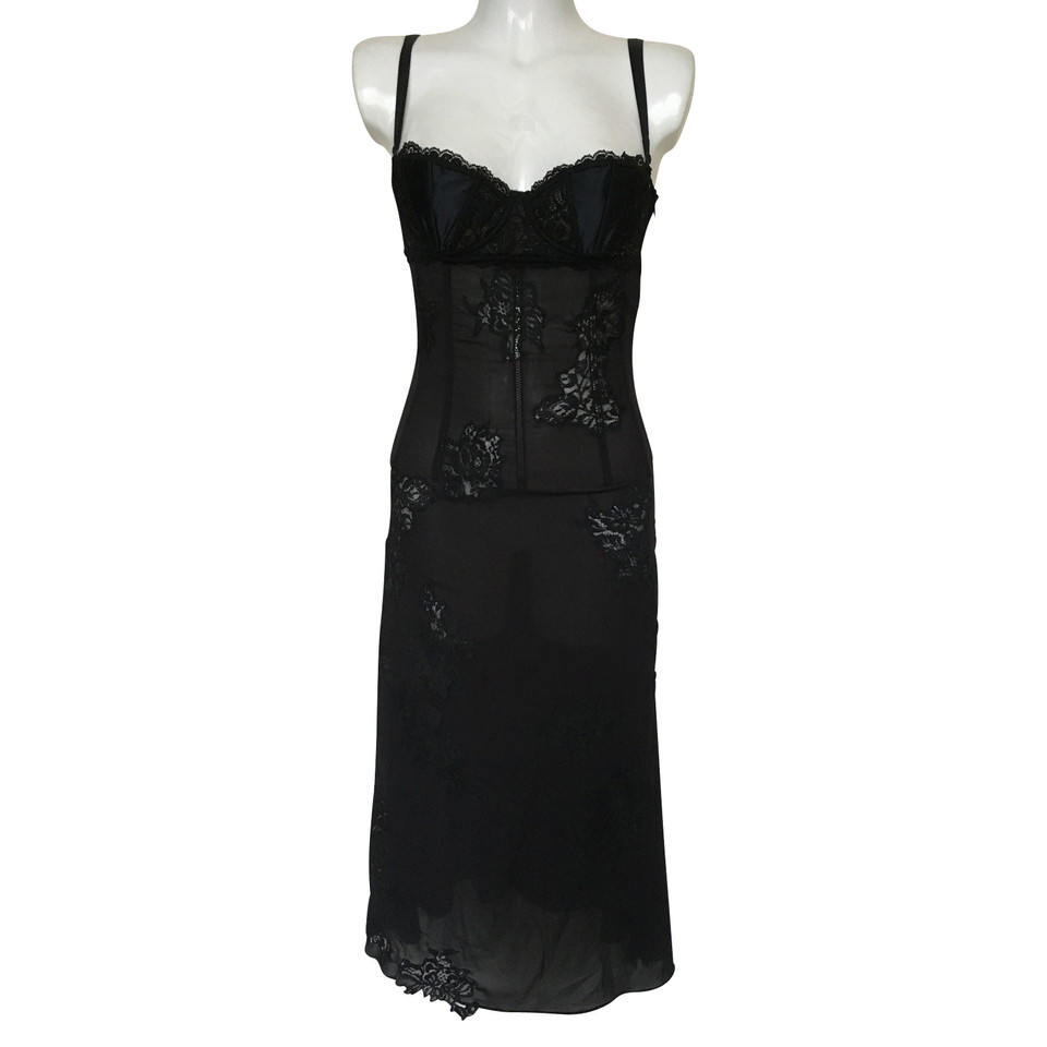 Dolce & Gabbana Vestito in Seta in Nero