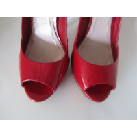 Miu Miu Red peeptoe pumps