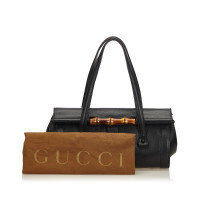 Gucci Bamboo Bullet Bag Leer in Zwart