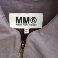Mm6 By Maison Margiela Giacca di pelle grigia
