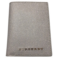 Burberry Täschchen/Portemonnaie aus Leder in Grau