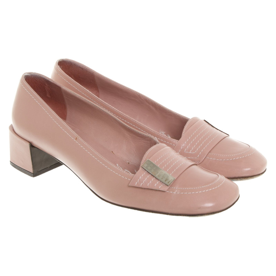 Fratelli Rossetti Pumps/Peeptoes aus Leder in Nude