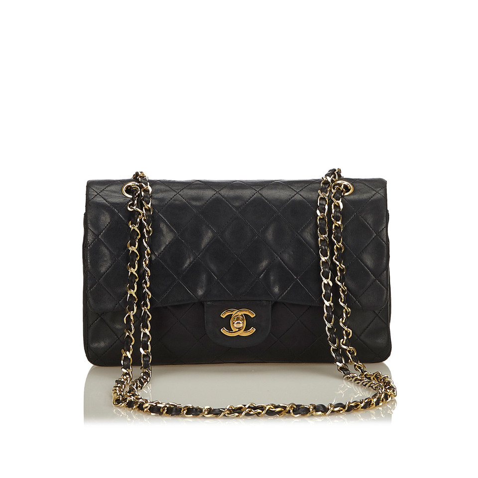 Chanel Mademoiselle Leer in Zwart