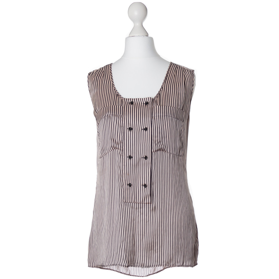 Reiss Silk top with striped pattern