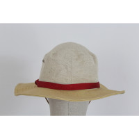 Prada Hut/Mütze aus Leinen in Beige