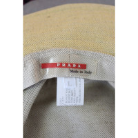 Prada Hut/Mütze aus Leinen in Beige