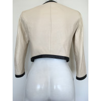 Elisabetta Franchi Leather jacket in beige