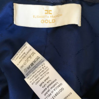 Elisabetta Franchi Lederen jas in blauw / goud