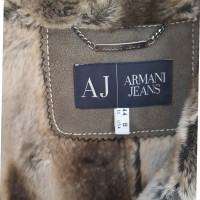 Armani Jeans Ledermantel in Grau