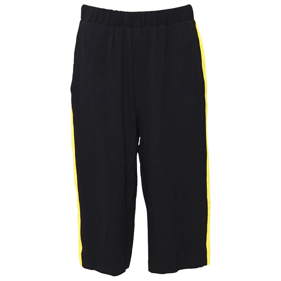Msgm trousers in black / yellow