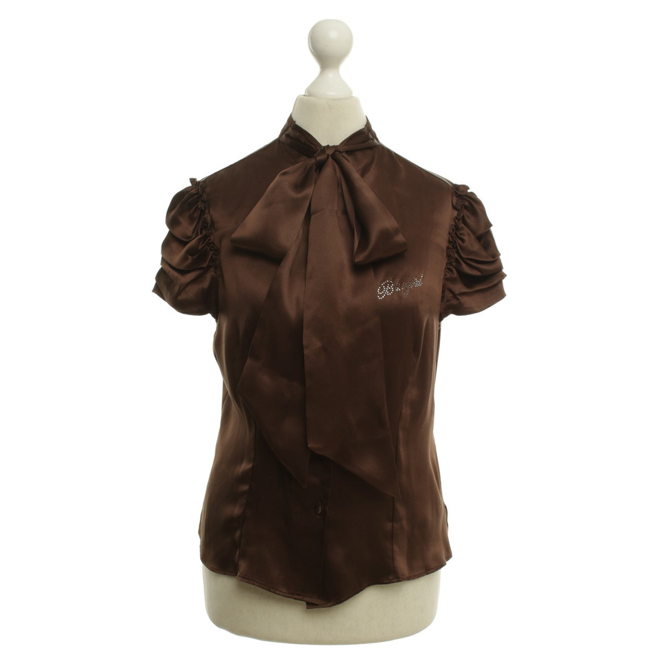 Blumarine Zijden blouse in bruin
