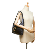 Gucci Dionysus Shoulder Bag Leer in Zwart