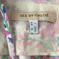 See By Chloé Halter top with a floral pattern
