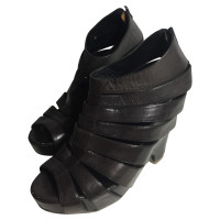 Ash Wedges aus Leder in Braun