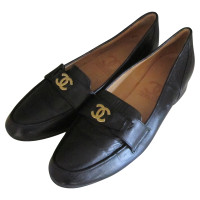 Chanel Black vintage Chanel loafer Moccasin.