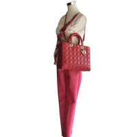 Christian Dior Lady Dior Large in Pelle in Rosso