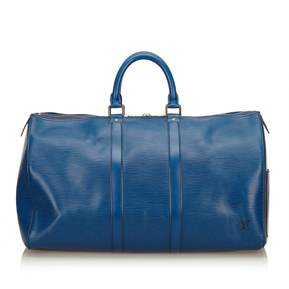 Louis Vuitton Keepall 45 aus Leder in Blau