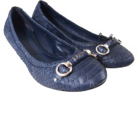 Dior Slipper/Ballerinas aus Leder in Blau
