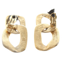 Yves Saint Laurent Gold clip earrings