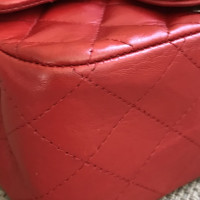 Chanel Classic Flap Bag Mini Square en Cuir en Rouge