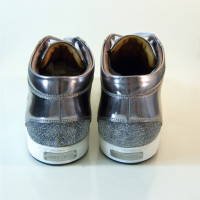Jimmy Choo Silberfarbene Sneakers
