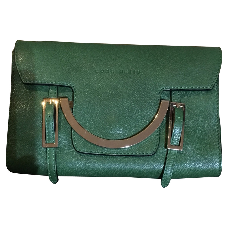 Coccinelle Clutch en Cuir en Vert