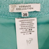 Versace Turquoise skirt with golden logo