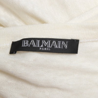 Balmain Oberteil aus Leinen in Creme