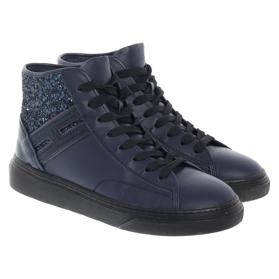 Hogan Sneakers Leer in Blauw